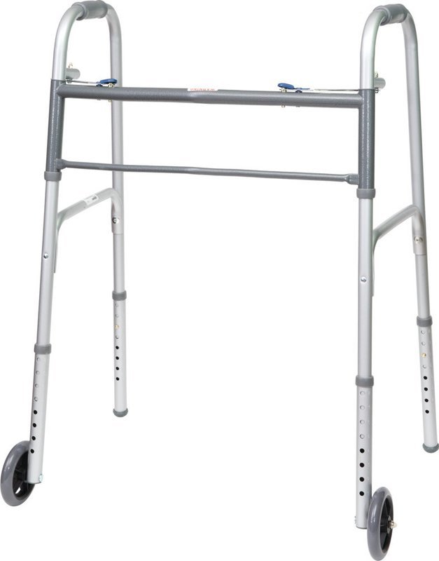 ProBasics Aluminum Bariatric Walker 2 Button w/ wheels