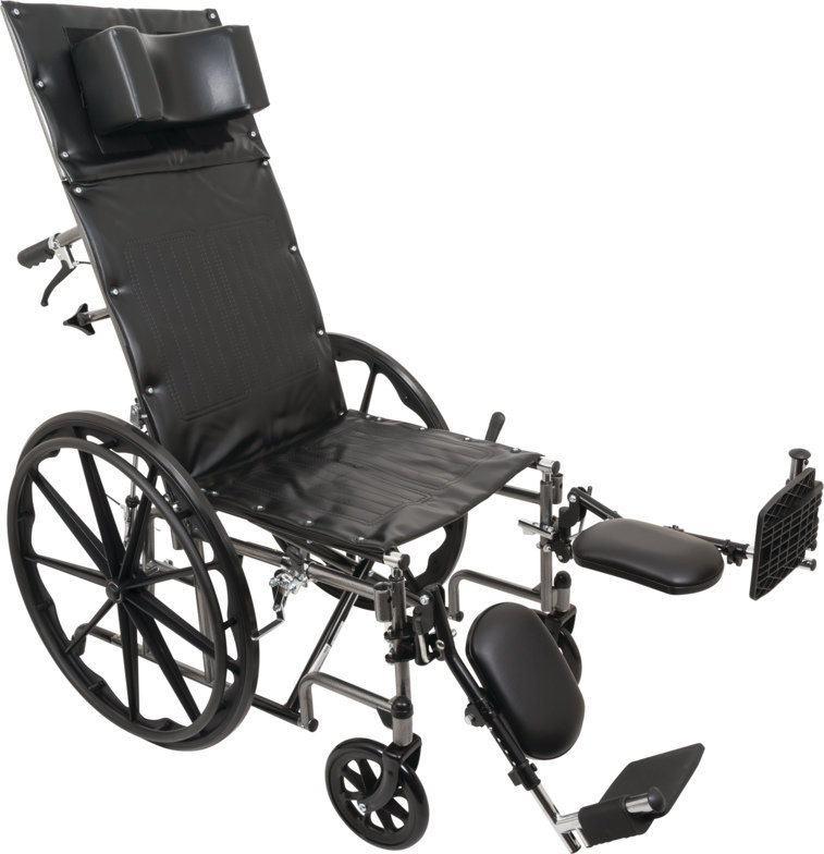 ProBasics Reclining Wheelchair, 18" x 17", Removable Desk Arms & WCR1816E