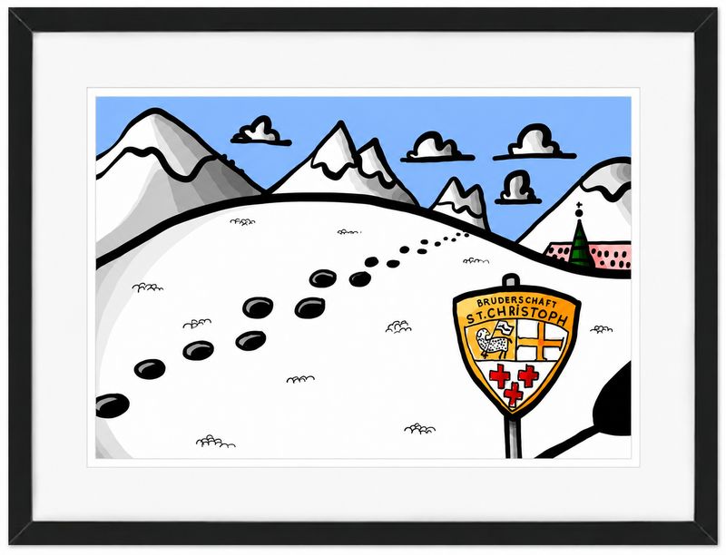 Zwei Spuren im Schnee