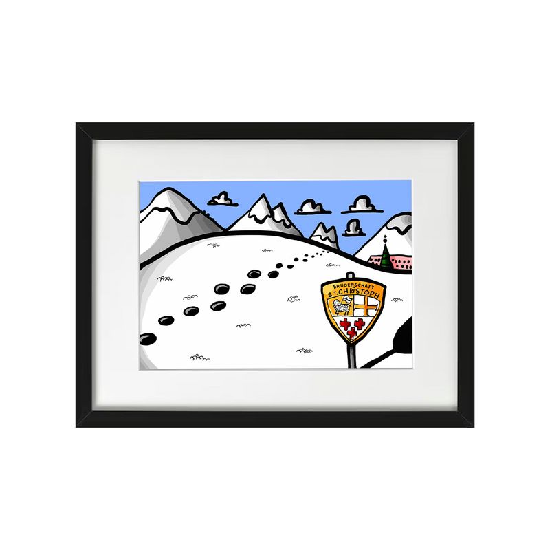 Zwei Spuren im Schnee