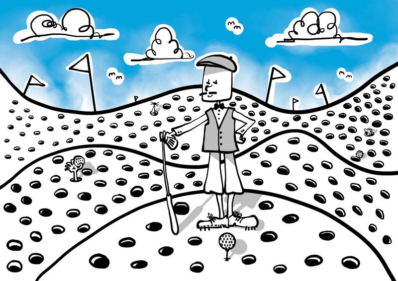 Der Golfer Auf Acrylglas