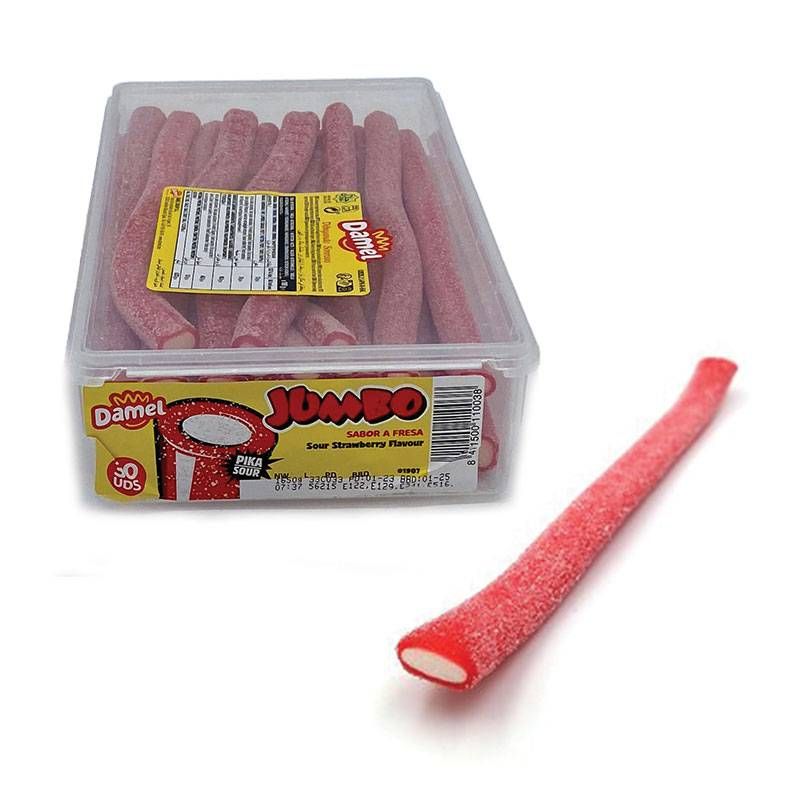 Rouleaux acide fraise XXL (l'unité)