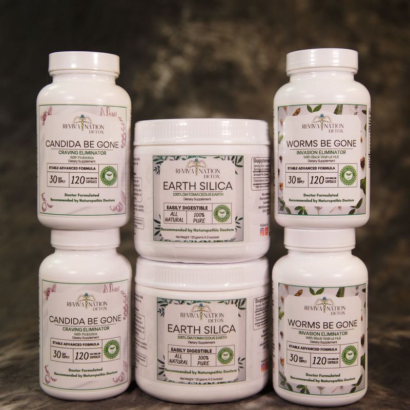 Worms Be Gone + Candida Be Gone Cleanse - Worms Be Gone - Candida Be Gone - Enema Bag - 60 Day Supply