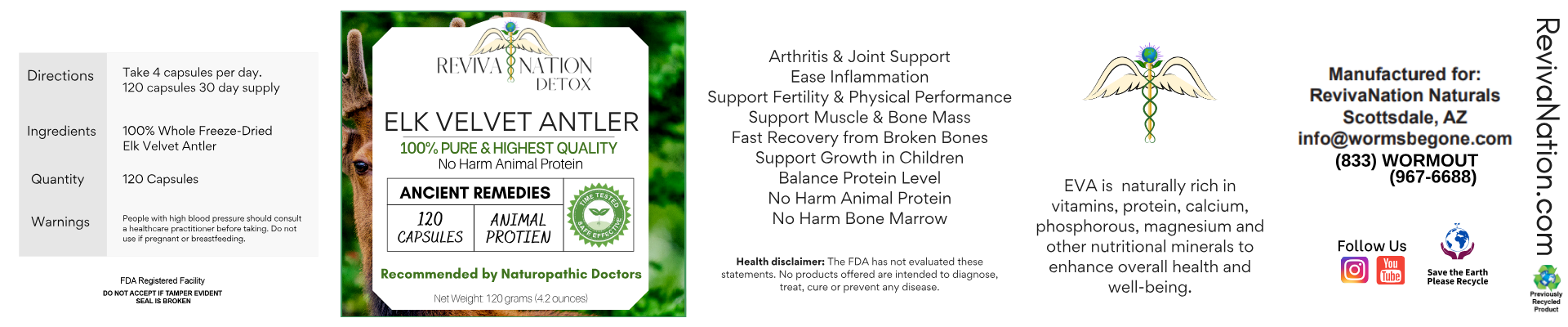 Elk Antler Velvet - 60 Capsules