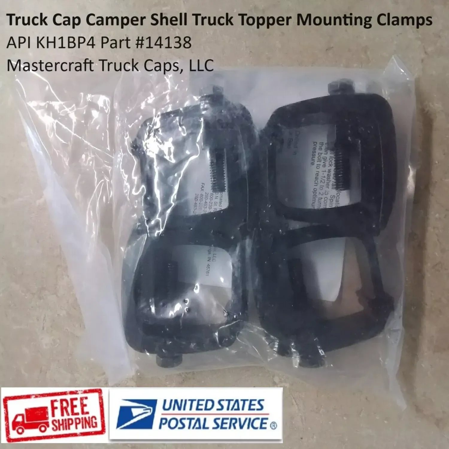 shop‼️ Full-size Truck Topper Bracket G-1 Truck Cap Clamps – Black Powder