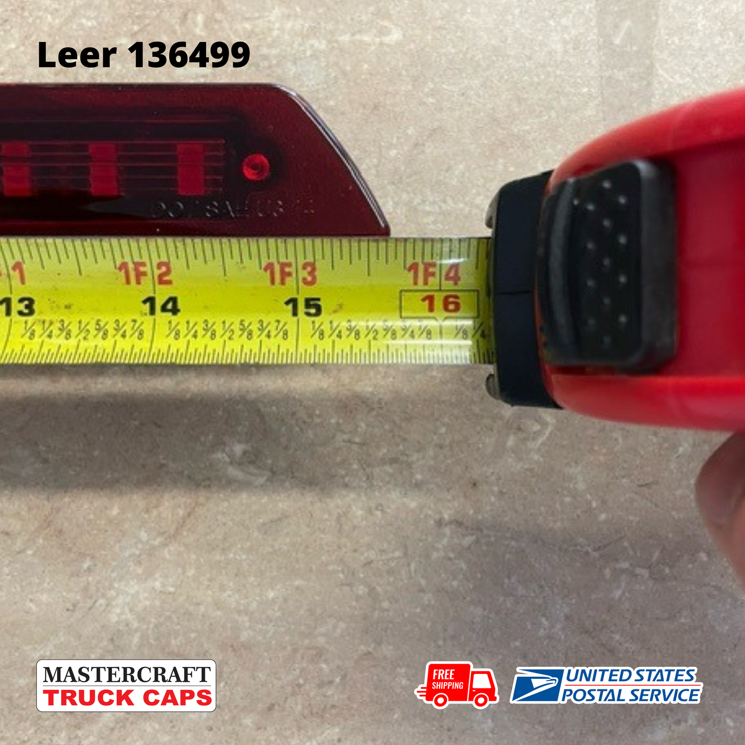 Leer Truck Cap Third Brake Light with Red Lens