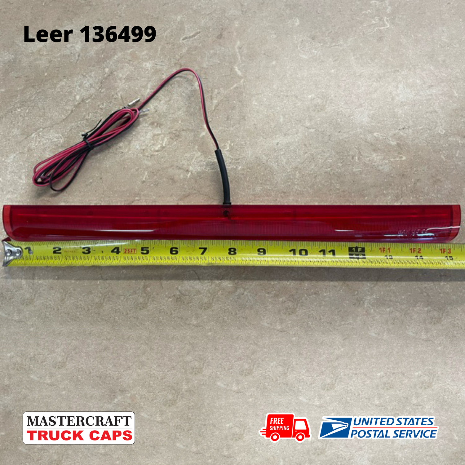 潮流 V2 100-360 Leer Truck Cap Third Brake Light with Red Lens