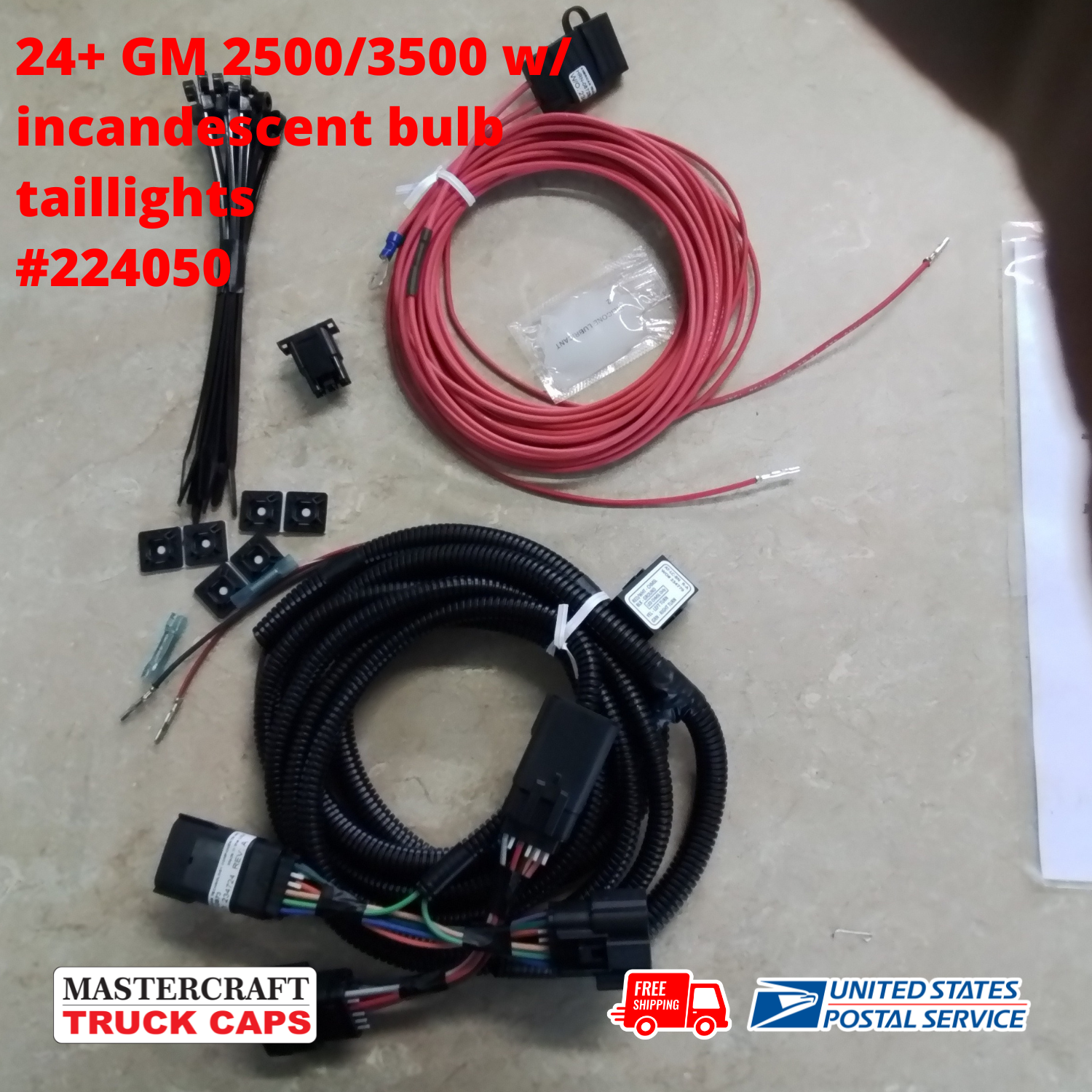 T-Connector Wire Harness 24+GM 2500/3500 w/Incandescent Bulb Taillights