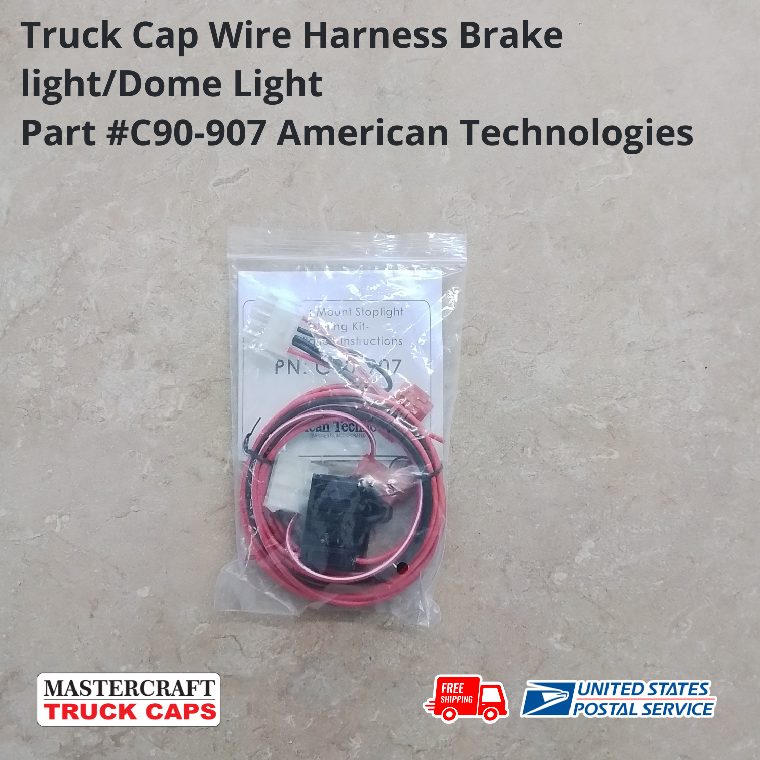 American Technologies Third brake light and dome light wiring harness