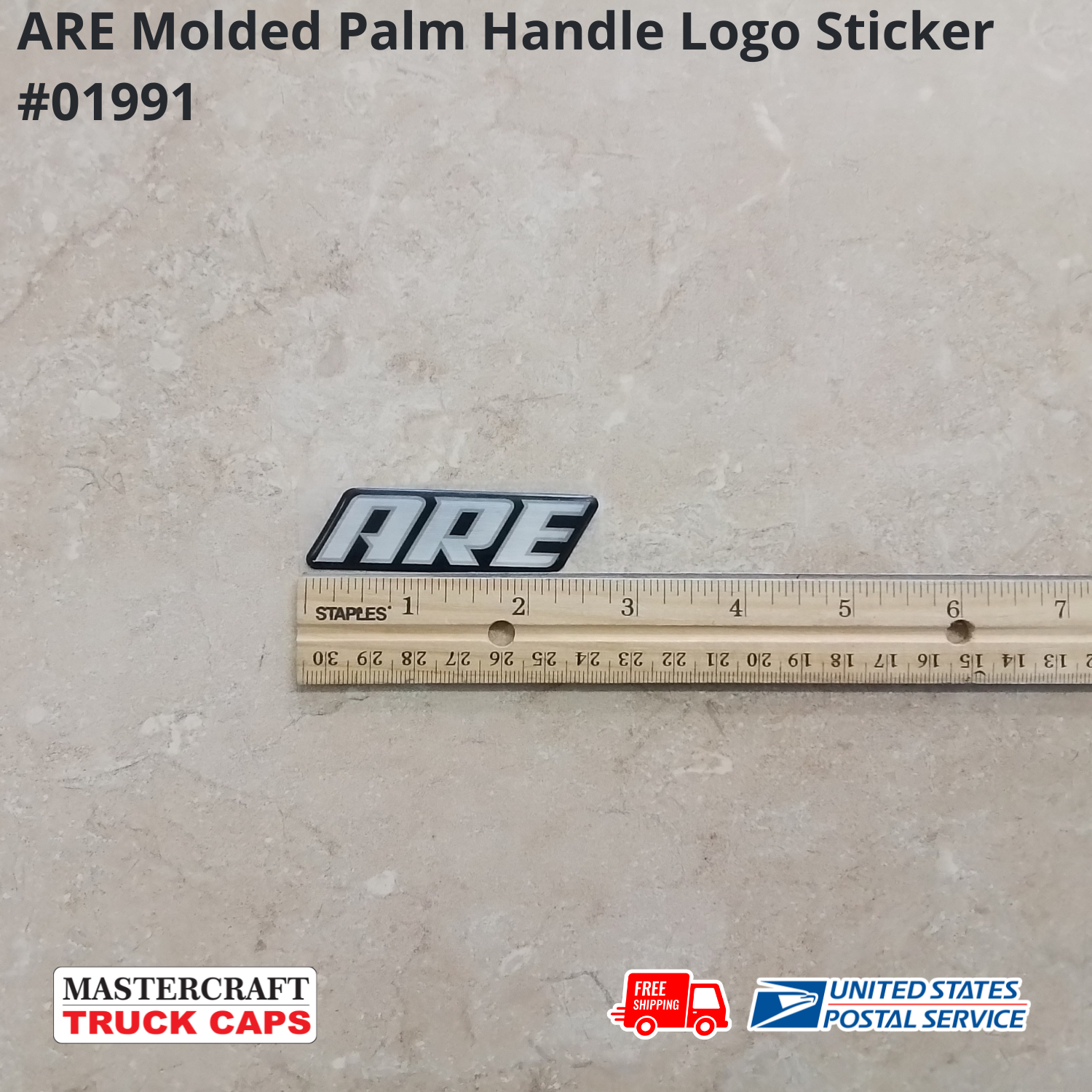 A.R.E. Molded Palm handle LOGO sticker only