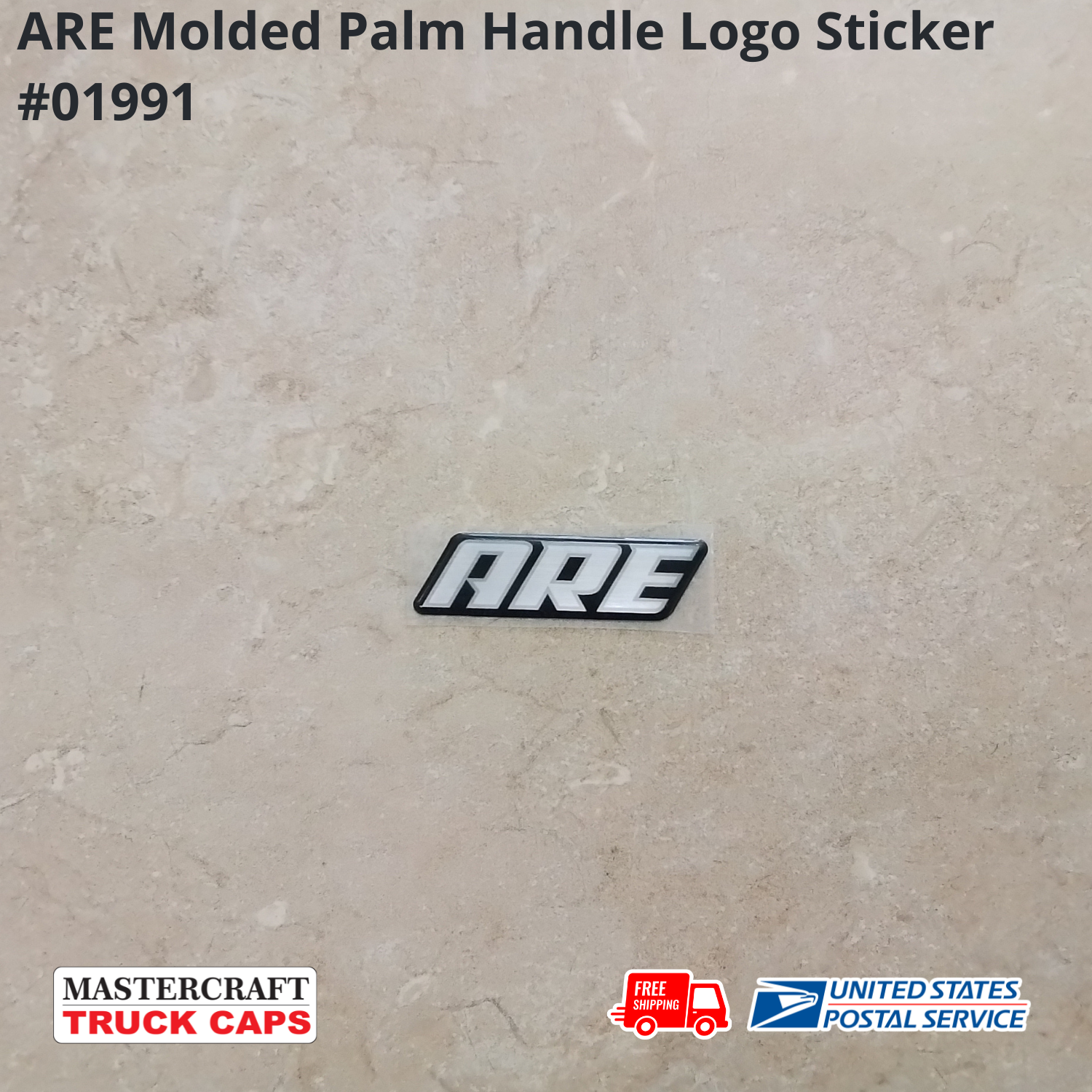 A.R.E. Molded Palm handle LOGO sticker only