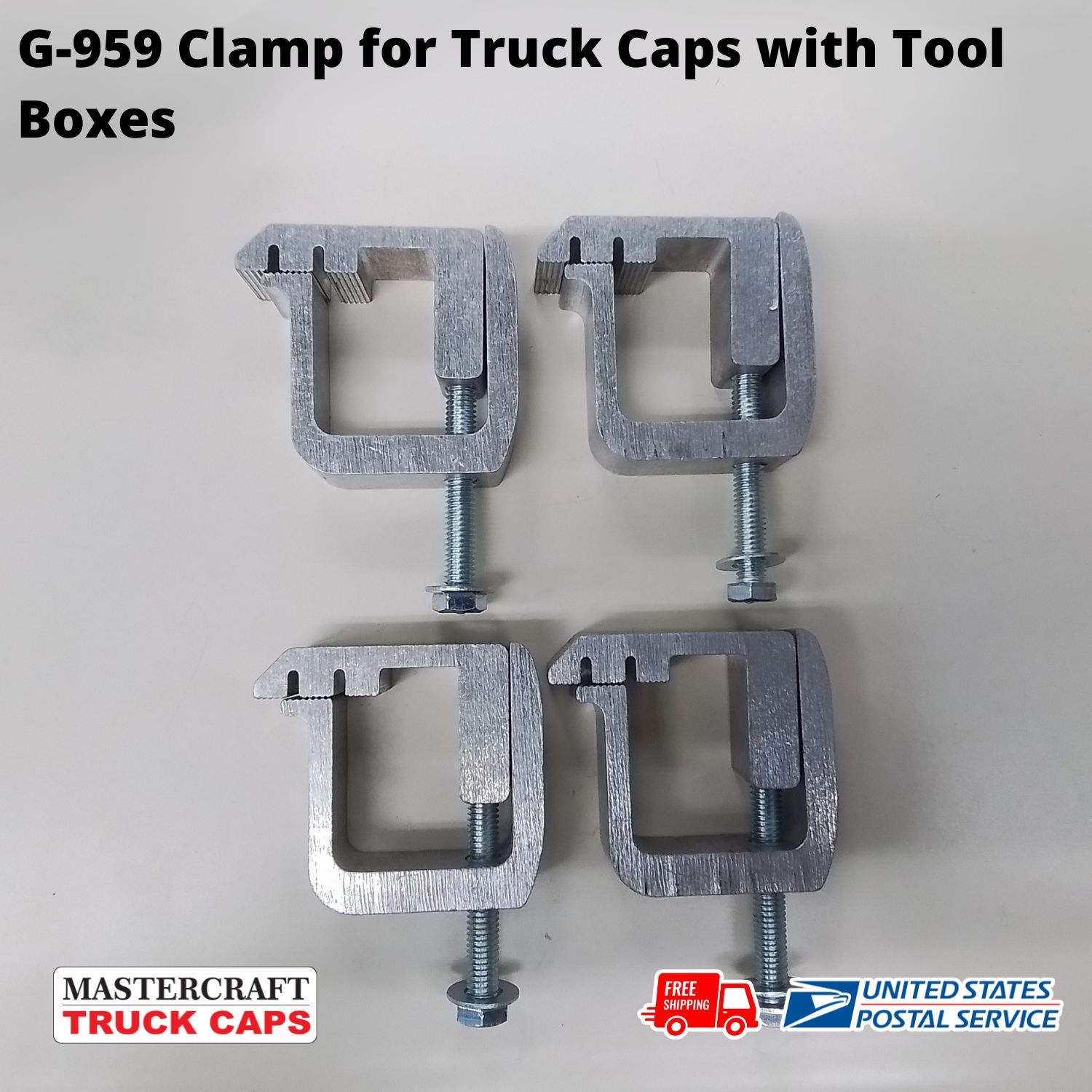 GCI G-959 Cap Clamp for Truck Caps with Toolboxes - Set of 4 GCI G-959 Cap Clamp for Truck Caps with Toolboxes - Set of 4
