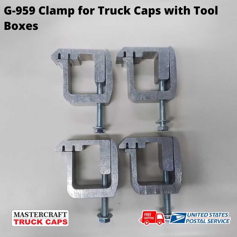 GCI G-959 Cap Clamp for Truck Caps with Toolboxes - Set of 4