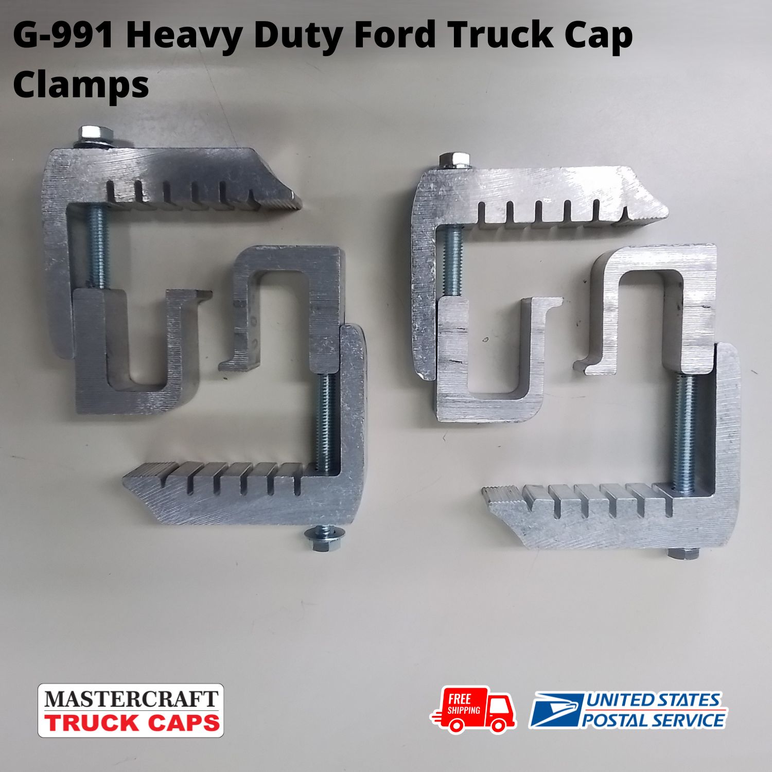 GCI G-991 Heavy Duty Ford Truck Cap Clamps - set of 4 GCI G-991 Heavy Duty Ford Truck Cap Clamps - set of 4