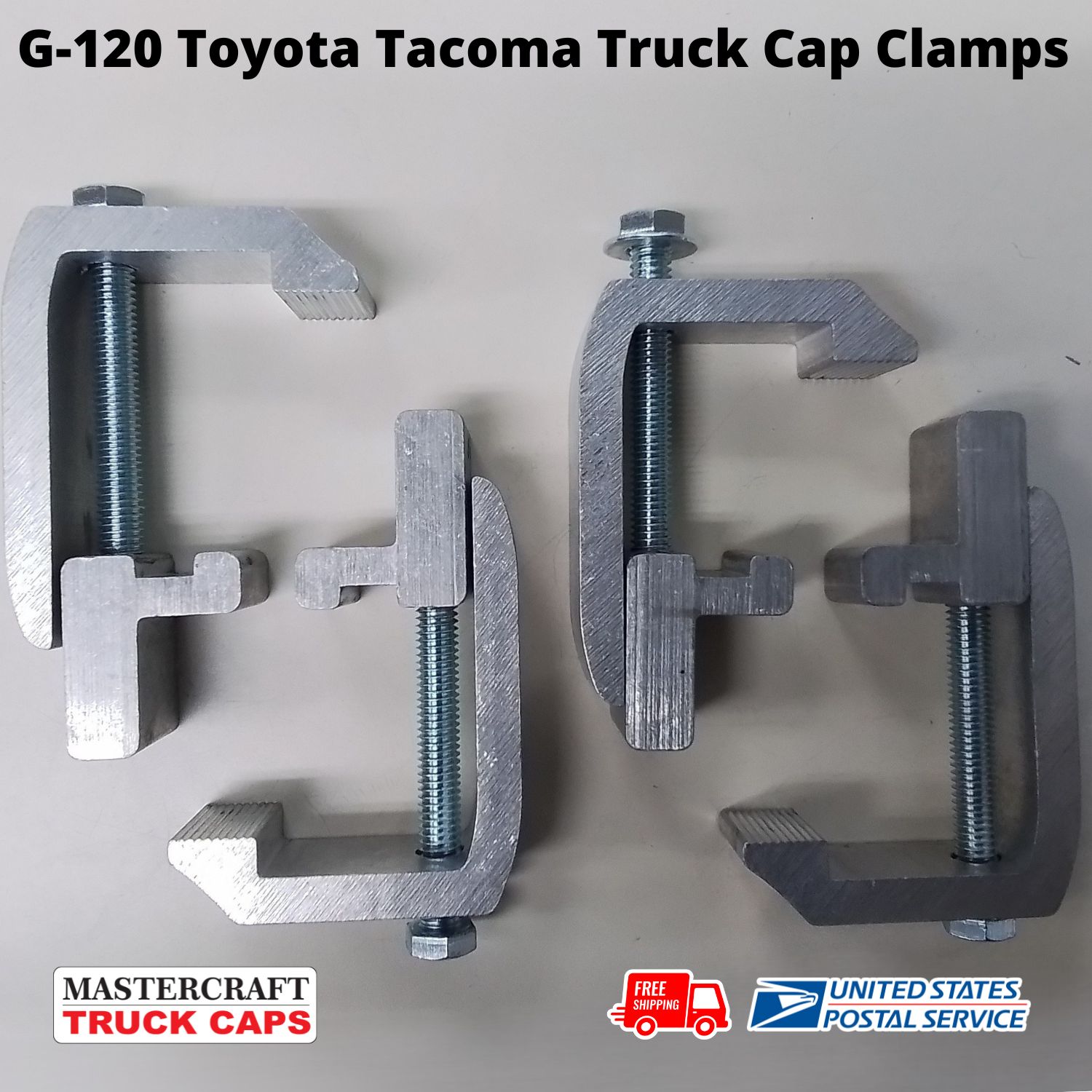GCI G-120 Toyota Tacoma Truck Cap Clamps - Set of 4 GCI G-120 Toyota Tacoma Truck Cap Clamps - Set of 4