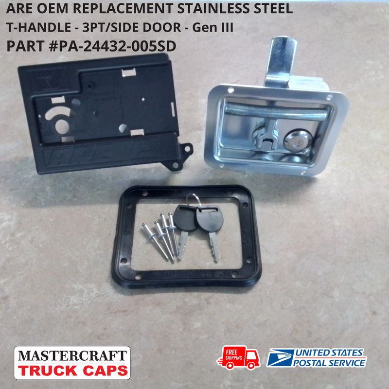 ARE OEM Truck Cap Stainless Steel Folding T-handle