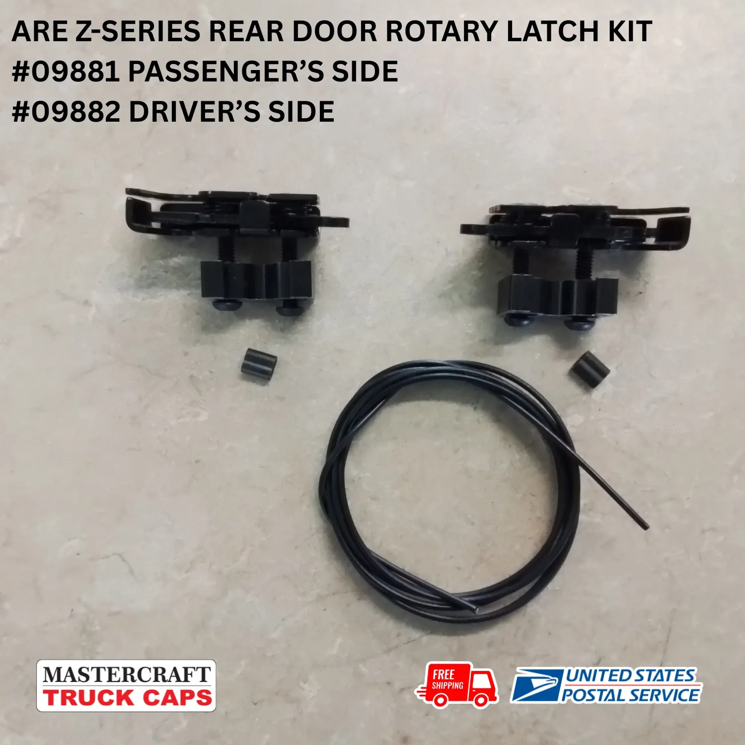 ARE Z-Series Truck Cap Rear Door Rotary Latch Kit part #09881 and