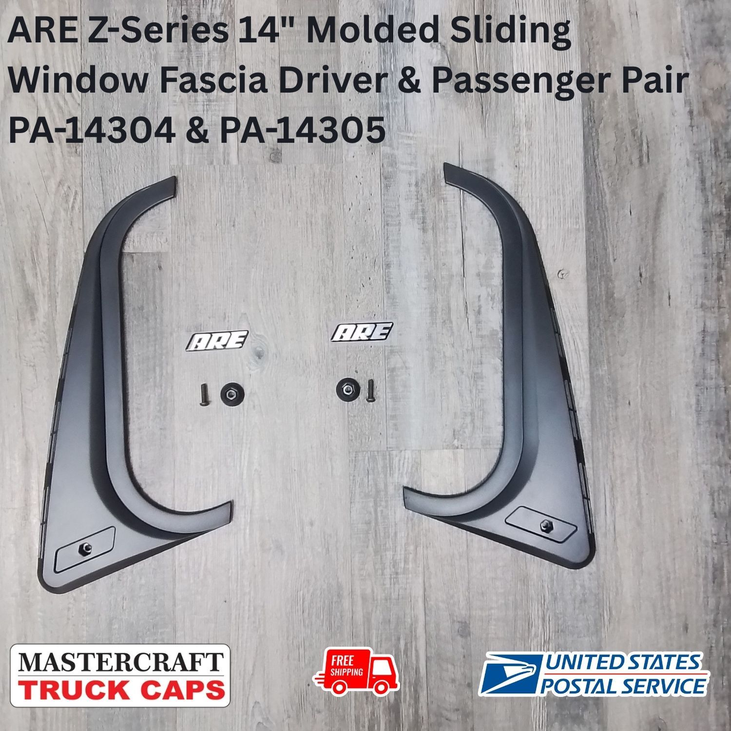 14" Driver and Passenger Z-Series half slider Molded Facia replacements