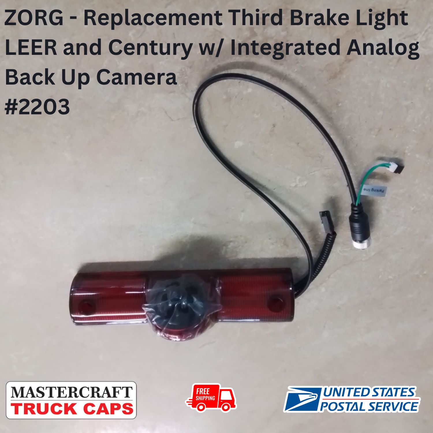 ZORG - 3rd Brake Light (LEER & Century) w/Analog Back Up Camera