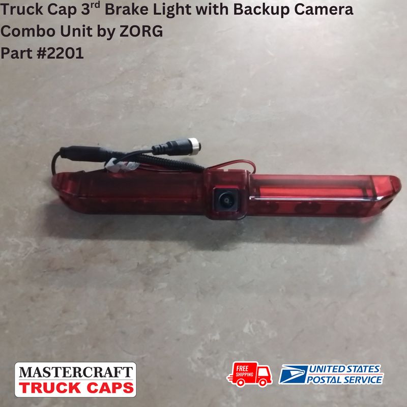 Truck Cap 3rd Brake Light with Backup Camera Combo Unit by Zorg (2201)