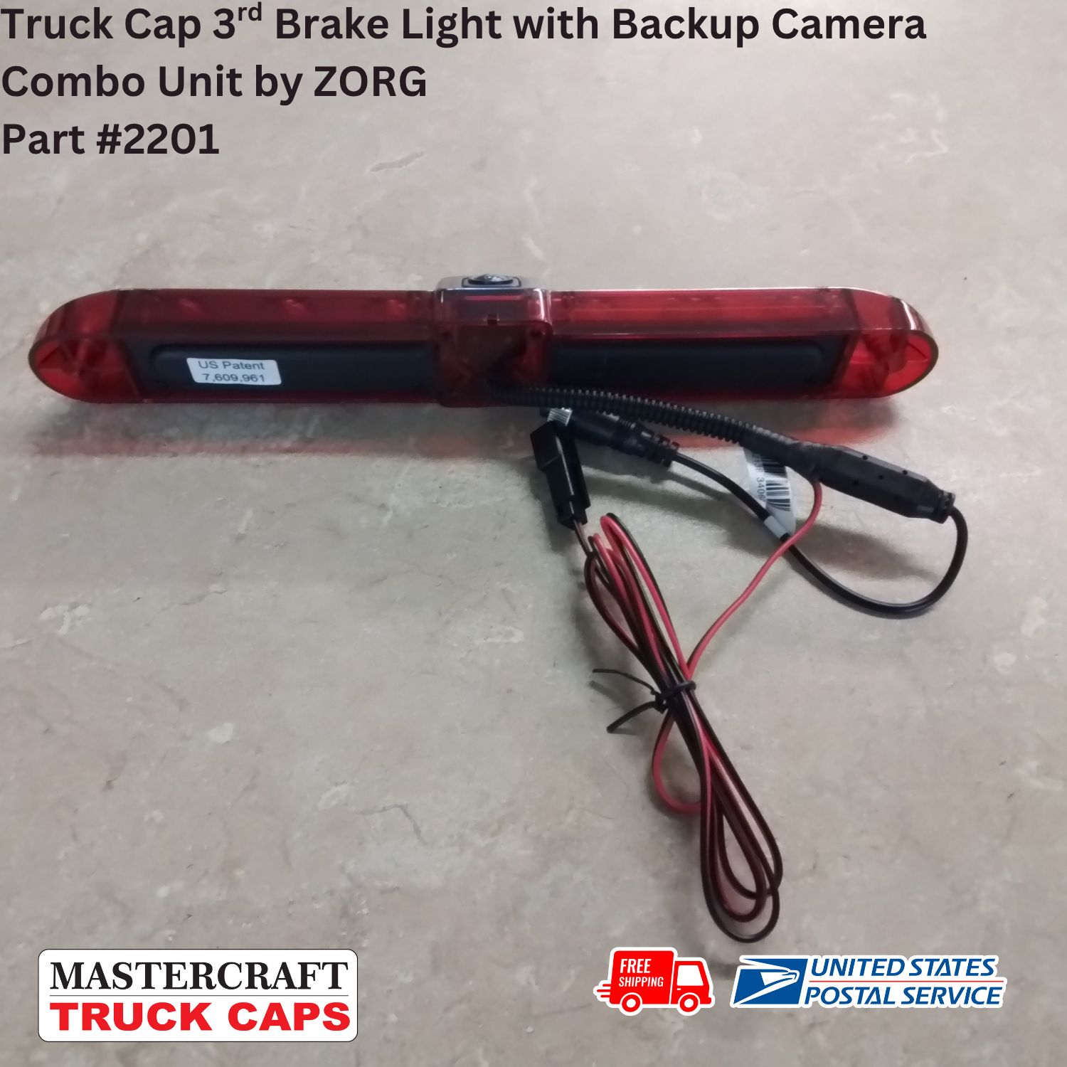 Truck Cap 3rd Brake Light with Backup Camera Combo Unit by Zorg