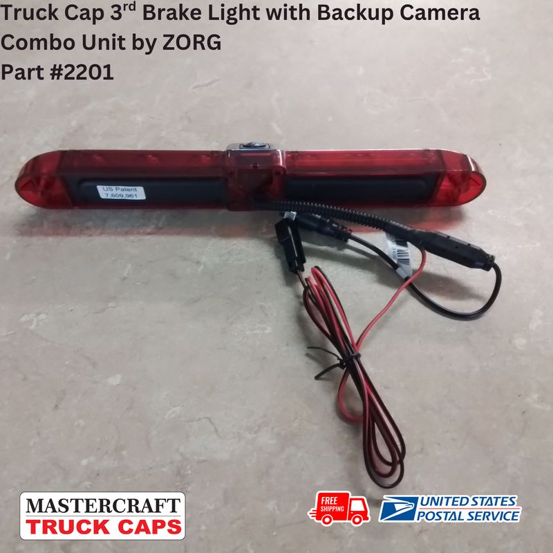 Truck Cap 3rd Brake Light with Backup Camera Combo Unit by Zorg
