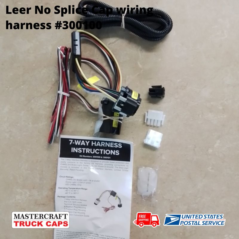 Truck Cap T-connector style Wire Harness Leer 300100