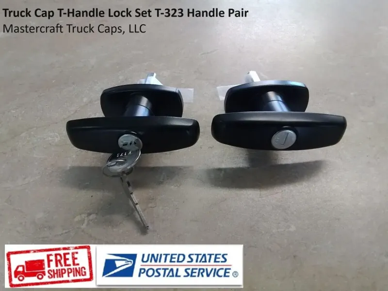 Truck Cap T-handle Lock Set T-323 Handle Pair