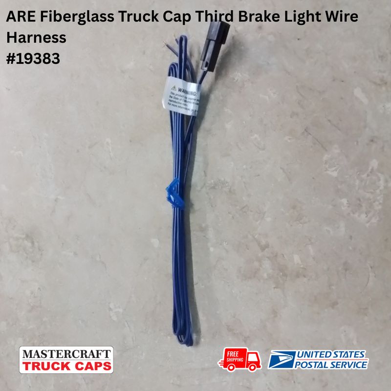 ARE truck cap wire lead 66" long for fiberglass truck cap's third brake light