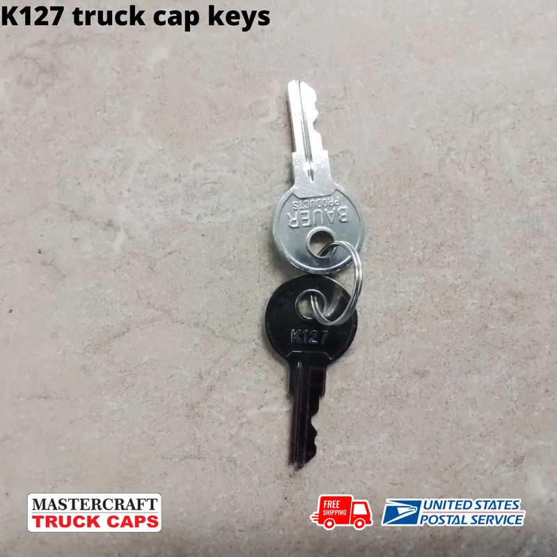 K127 truck cap, camper or toolbox keys