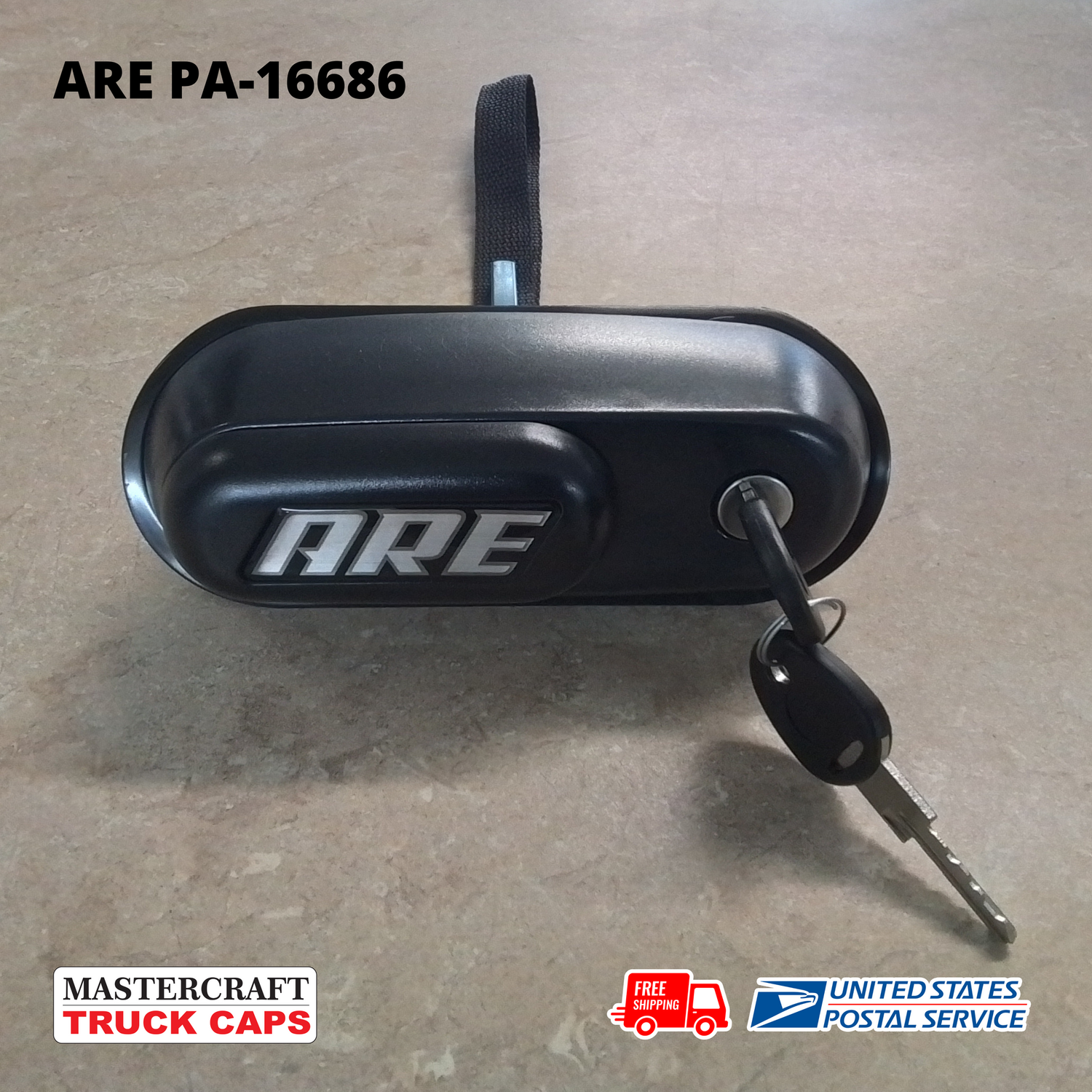 ARE LSII, LSX Tonneau Cover Handle Molded Palm Handle with E-Lock ARE LSII, LSX Tonneau Cover Handle Molded Palm Handle with E-Lock