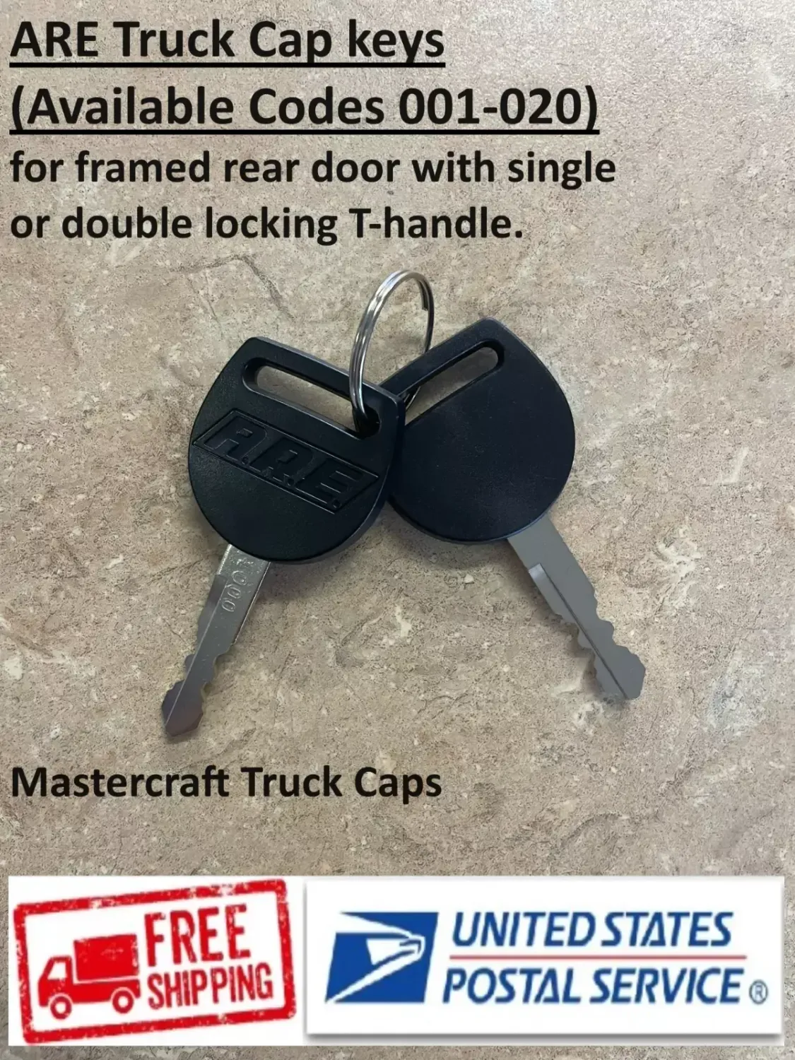 ARE Replacement Truck Cap Keys ARE Replacement Truck Cap Keys