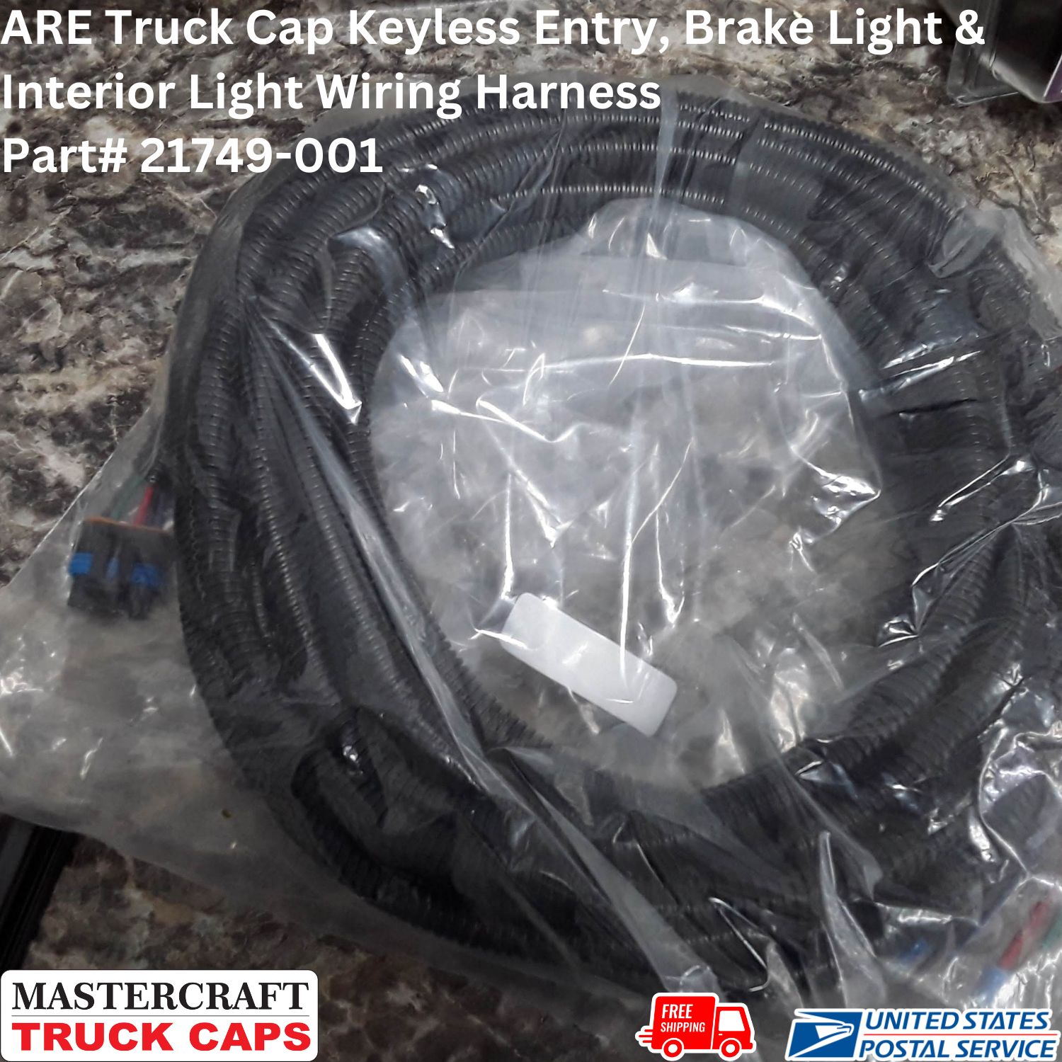 ARE Truck Cap Keyless Entry, Brake Light & Interior Light Wiring Harness