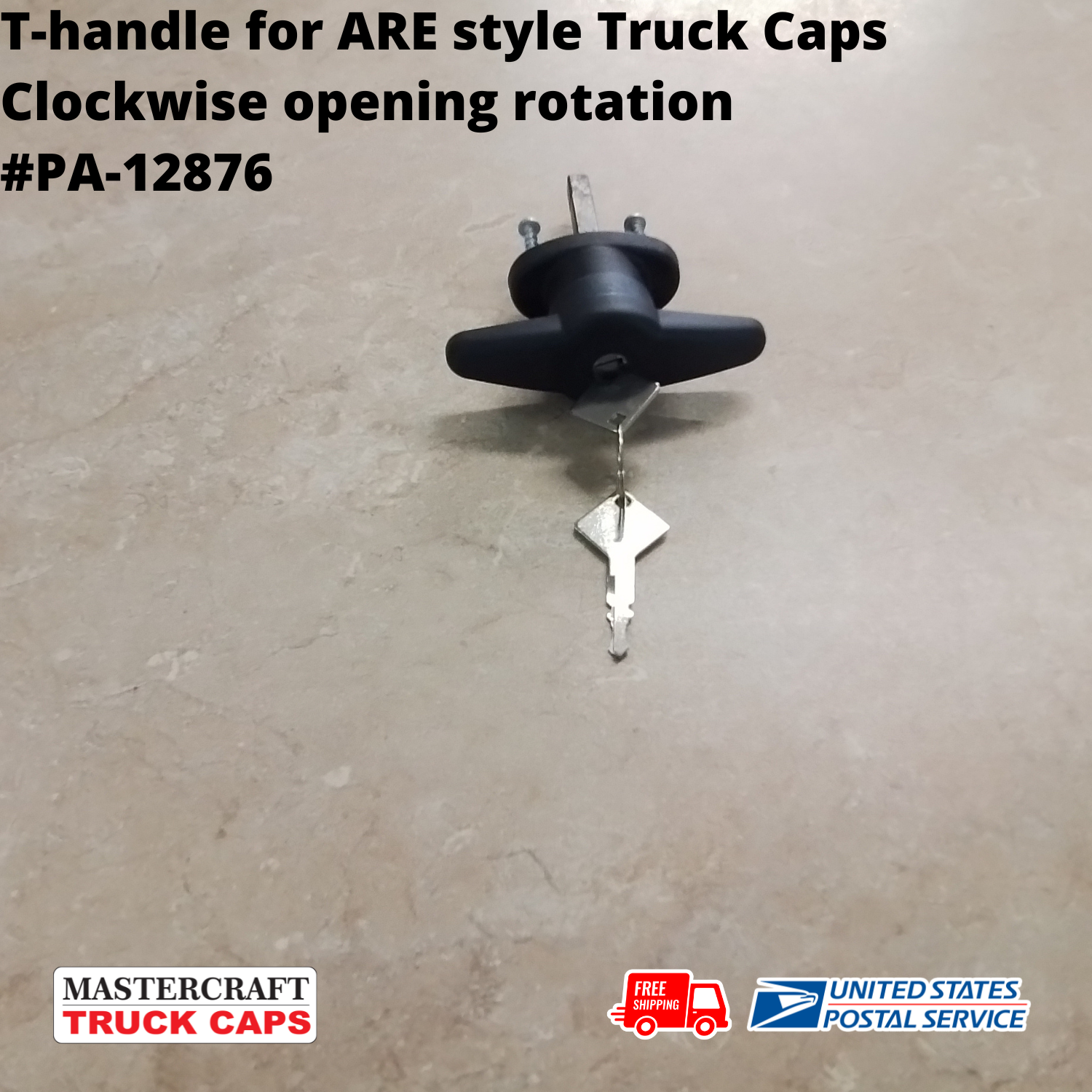 Truck Cap T-handle -LARGE- for ARE brand Truck Caps, Clockwise Rotation Truck Cap T-handle -LARGE- for ARE brand Truck Caps, Clockwise Rotation