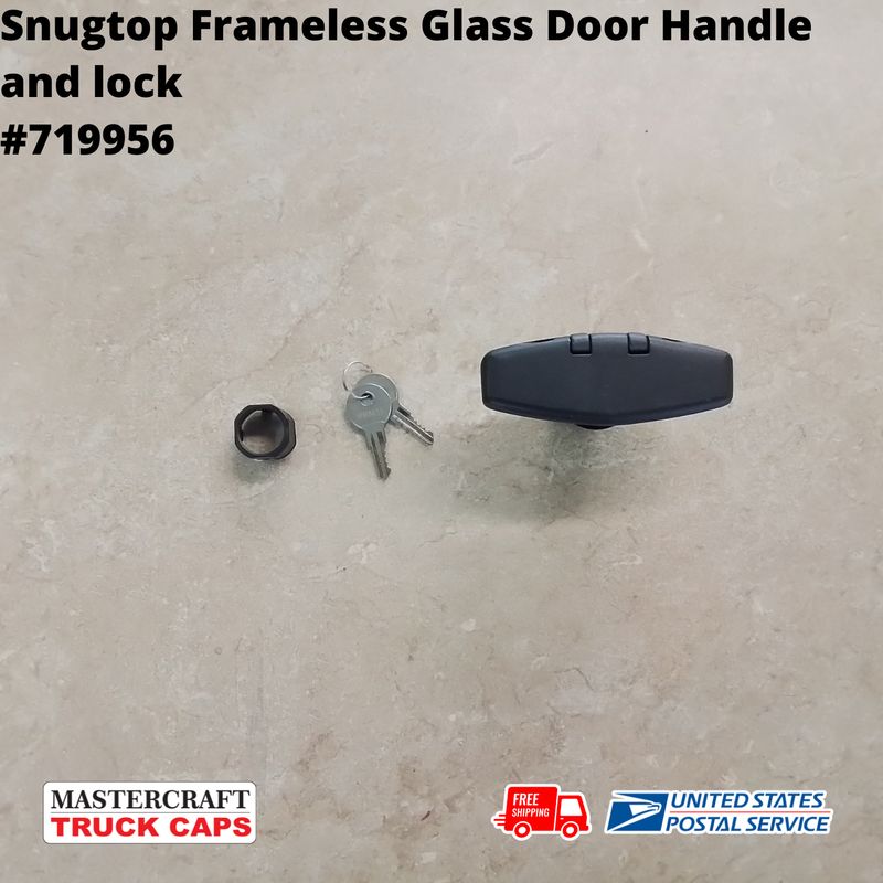 Snugtop truck cap door twist handle and lock