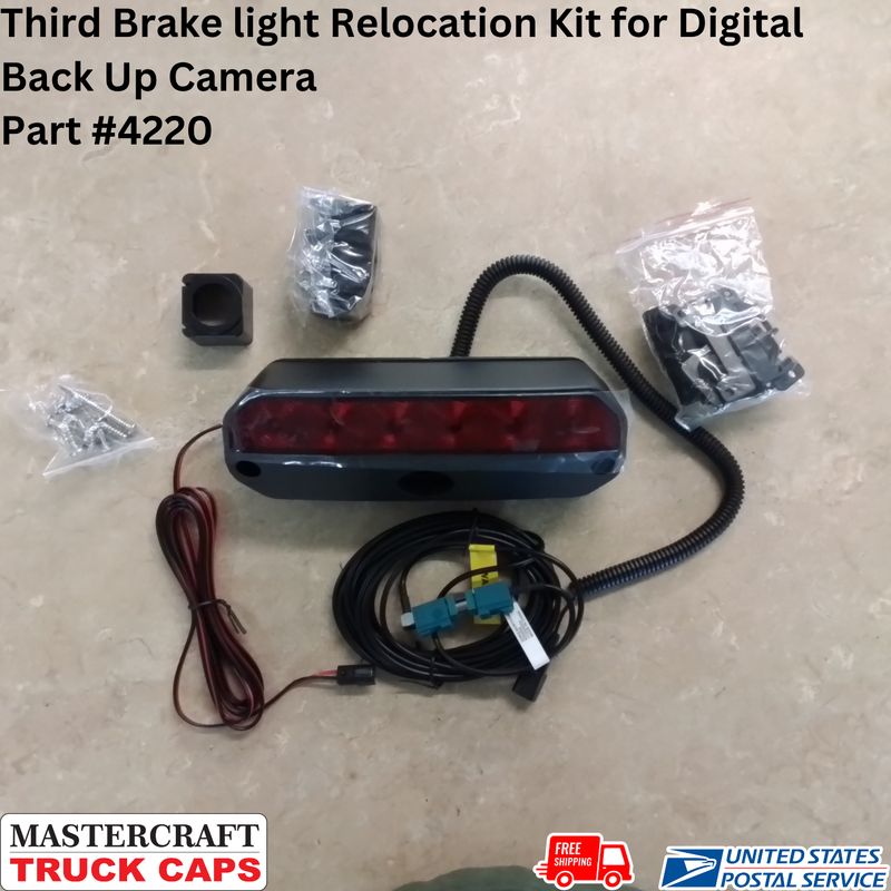 Third Brake light Relocation Kit for Digital Back Up Camera