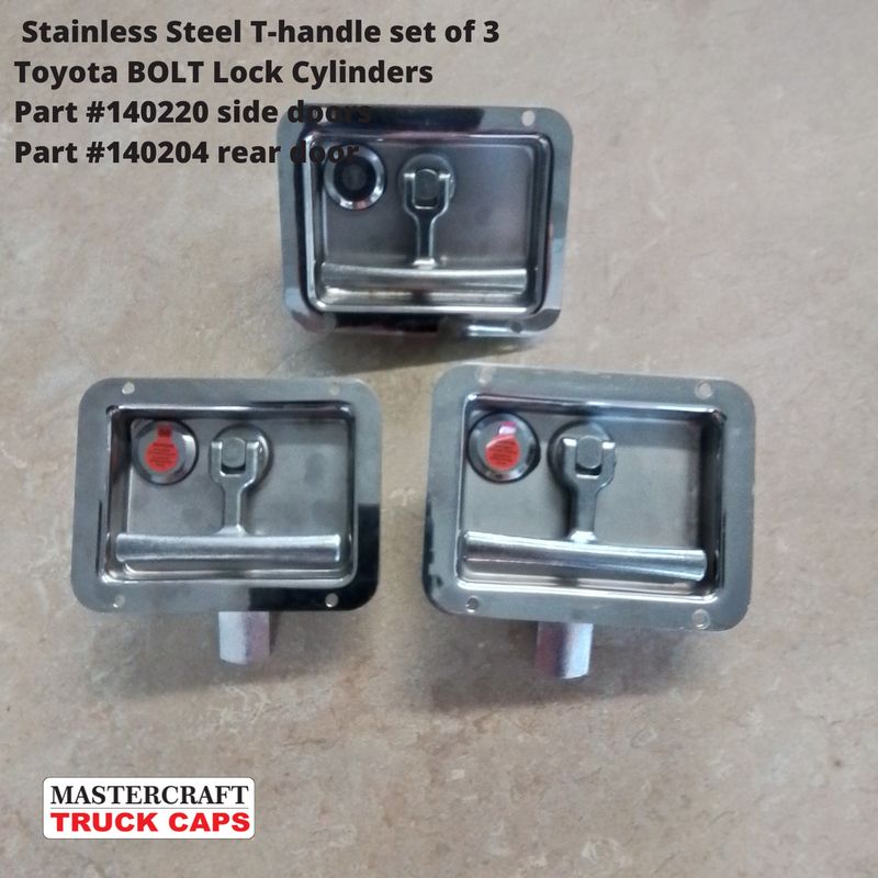 Stainless Steel Folding T-handle for ARE DCU/LEER & Century DCC with Toyota Lock Cylinders