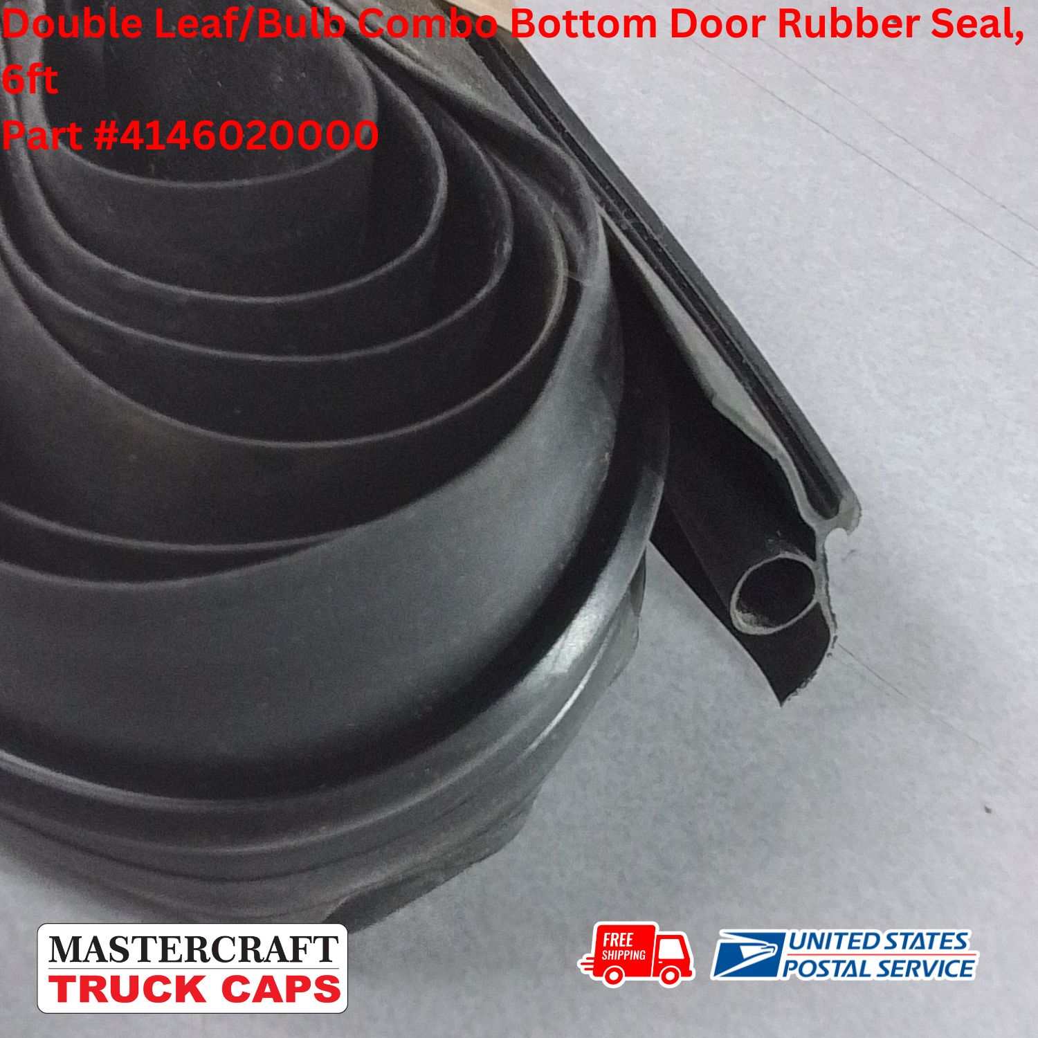 Double Leaf/Bulb Combo Bottom Door Rubber Seal