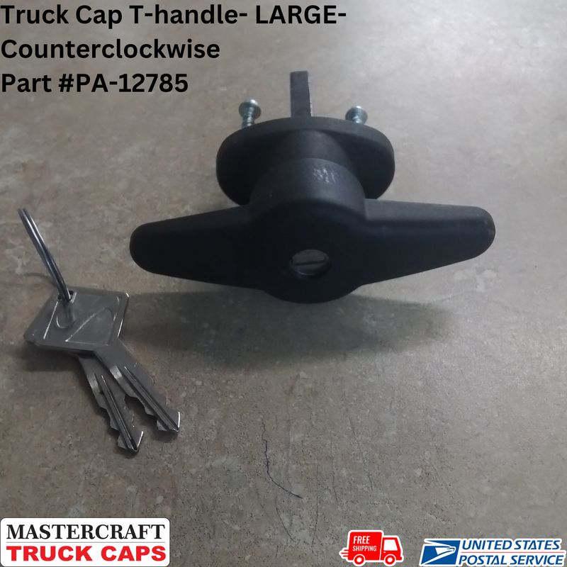 Truck Cap T-handle -LARGE- for ARE brand Truck Caps, Counterclockwise Rotation