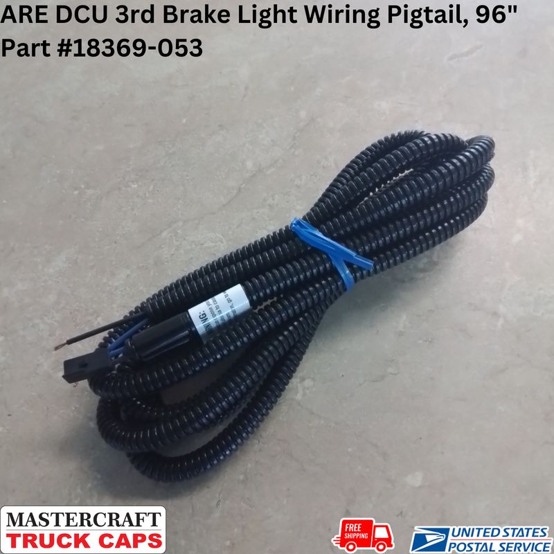 ARE DCU Truck Cap 3rd Brake Light Wiring Pigtail, 96 ARE DCU Truck Cap 3rd Brake Light Wiring Pigtail, 96"