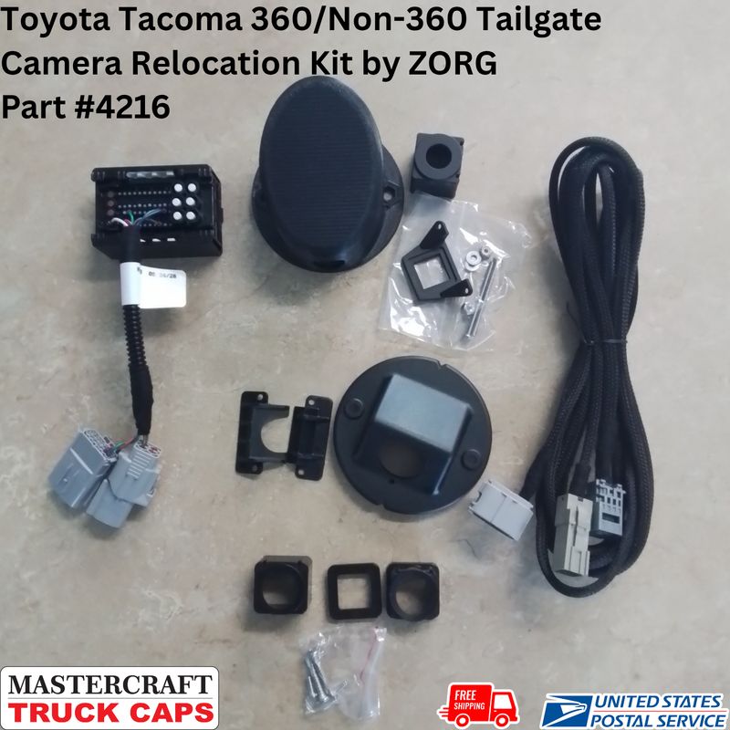 Toyota Tacoma 360/Non-360 Tailgate Camera Relocation Kit by ZORG