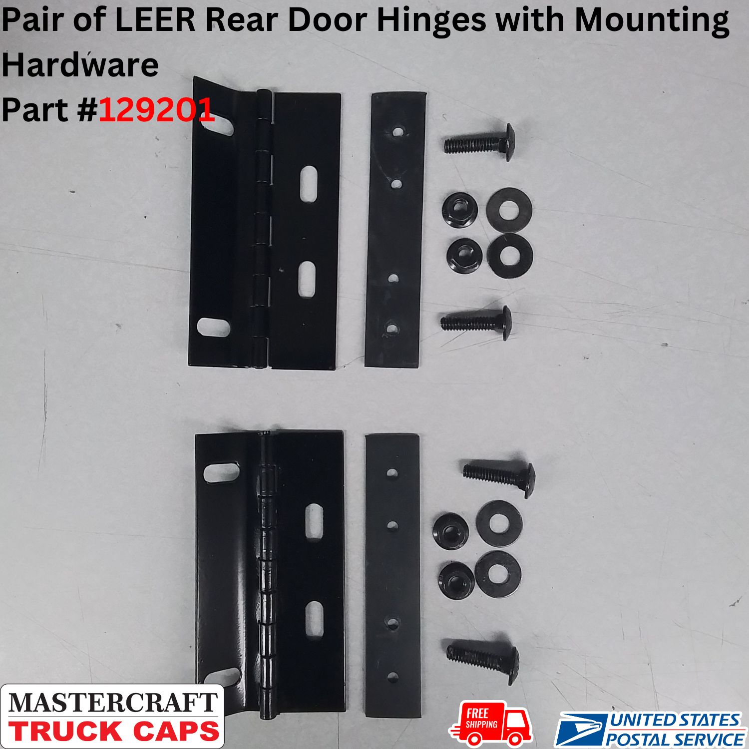 Pair of LEER Rear Door Hinges with Mounting Hardware Pair of LEER Rear Door Hinges with Mounting Hardware