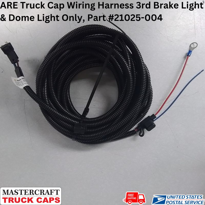 ARE Truck Cap Wiring Harness 3rd Brake Light & Dome Light Only ARE Truck Cap Wiring Harness 3rd Brake Light & Dome Light Only