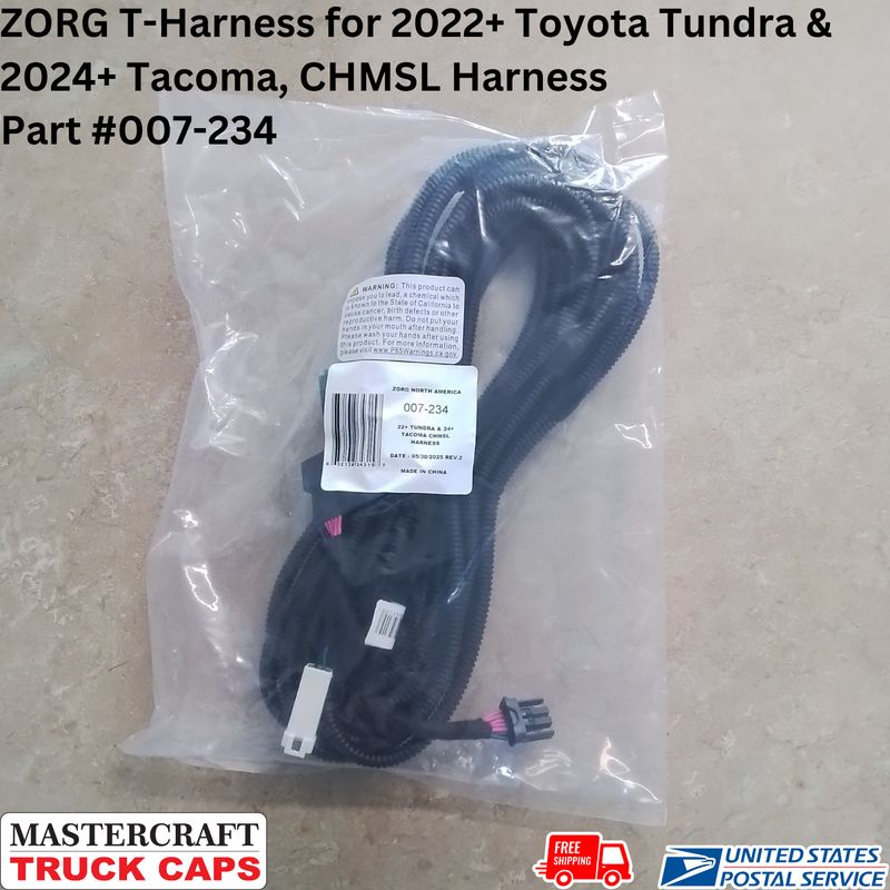 ZORG T-Harness for 2022+ Toyota Tundra & 2024+ Tacoma, CHMSL Harness ZORG T-Harness for 2022+ Toyota Tundra & 2024+ Tacoma, CHMSL Harness