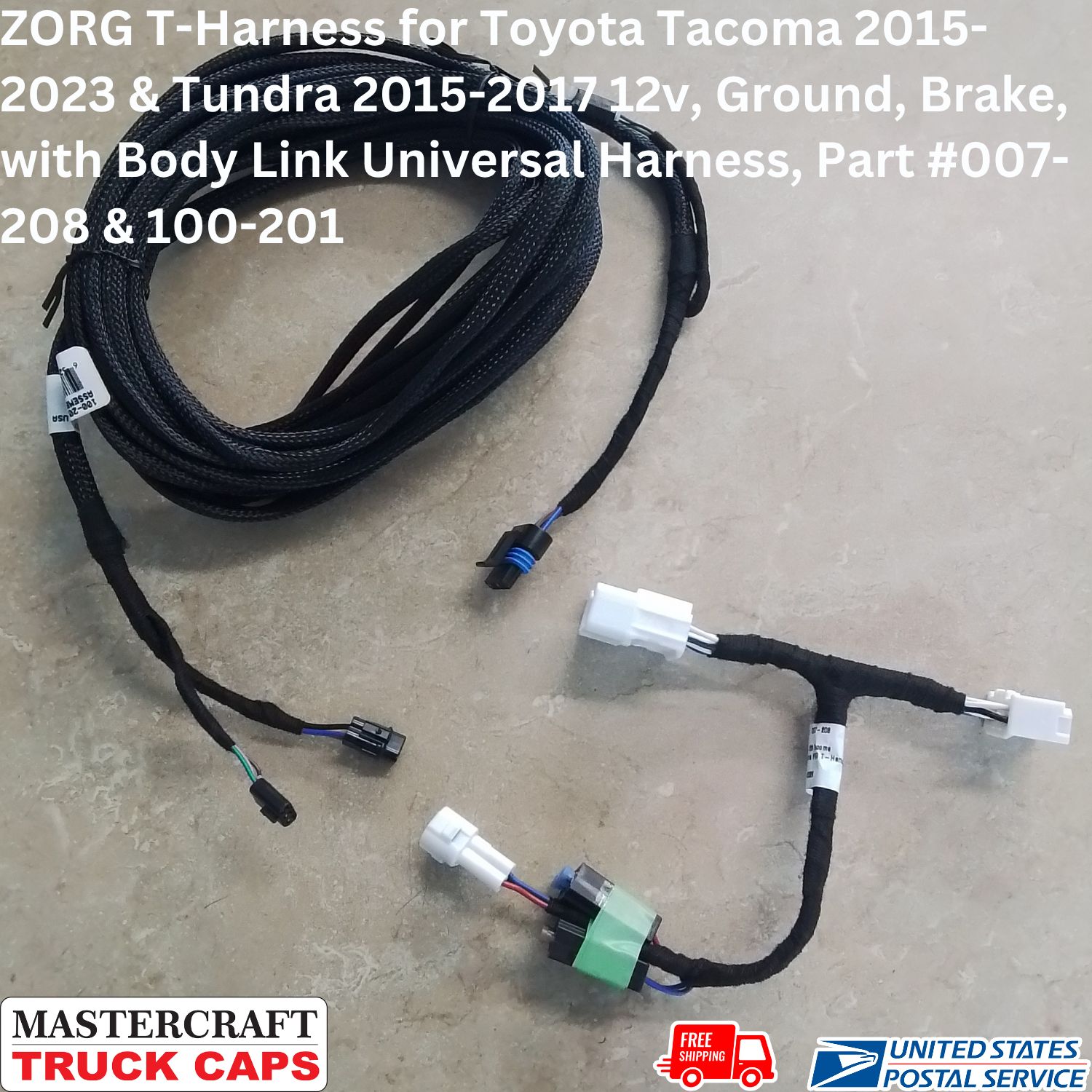 ZORG T-Harness for Toyota Tacoma 2015-2023 & Tundra 2015-2017 12v, Ground, Brake, with Body Link Universal Harness ZORG T-Harness for Toyota Tacoma 2015-2023 & Tundra 2015-2017 12v, Ground, Brake, with Body Link Universal Harness