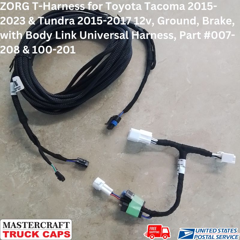 ZORG T-Harness for Toyota Tacoma 2015-2023 & Tundra 2015-2017 12v, Ground, Brake, with Body Link Universal Harness ZORG T-Harness for Toyota Tacoma 2015-2023 & Tundra 2015-2017 12v, Ground, Brake, with Body Link Universal Harness
