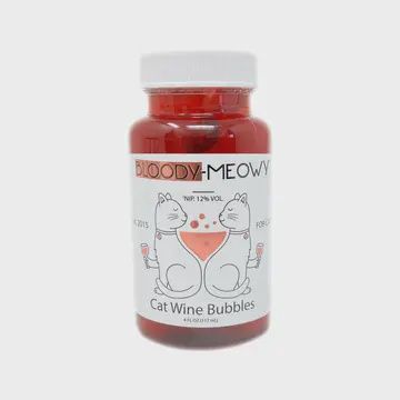 Bloody-Meowy Cat Wine Bubbles Non-Toxic Catnip Bubbles