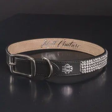 Diamond Leather Collar, Size: S