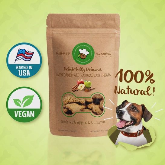 DelightFully Delicious Oven Baked All Natural Dog Treats, Type: Apples &amp; cinnamon\