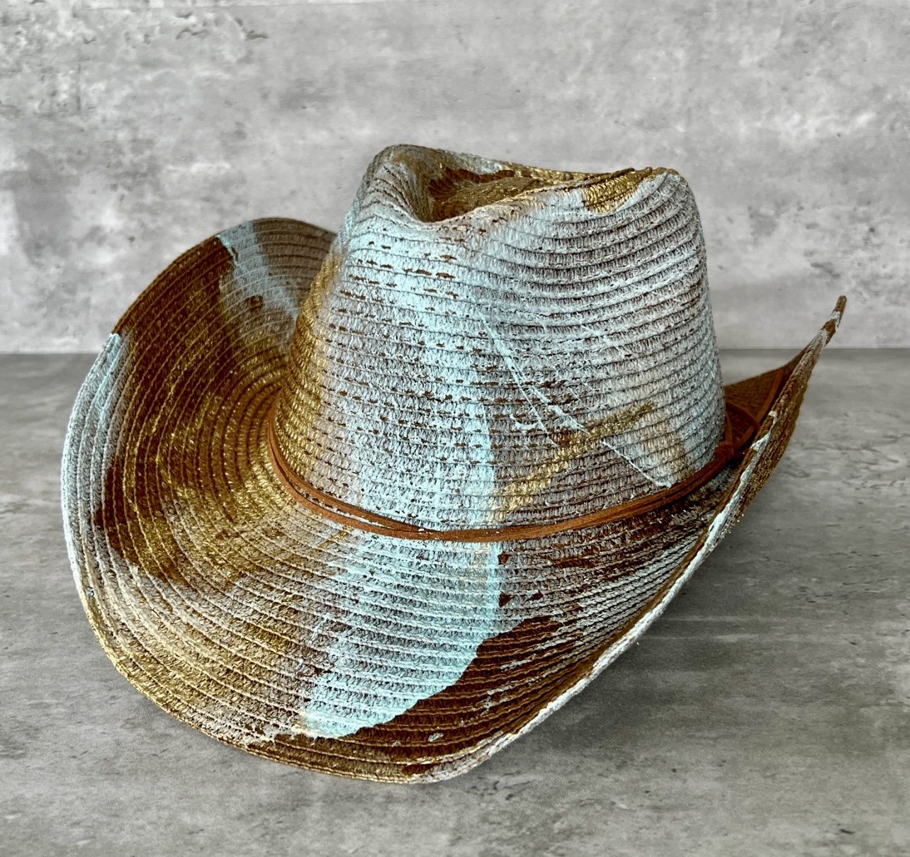 Marbled Straw Cowboy Hat